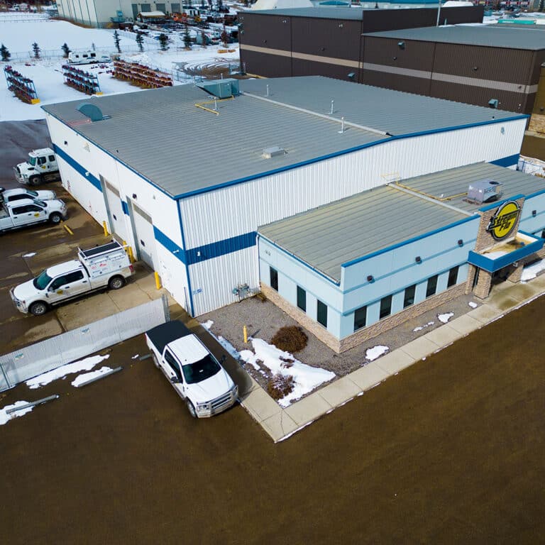 Stream-Flo Canada location in Red Deer, Alberta. Arial shot of the facility.